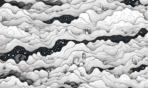 black and white geographic pattern