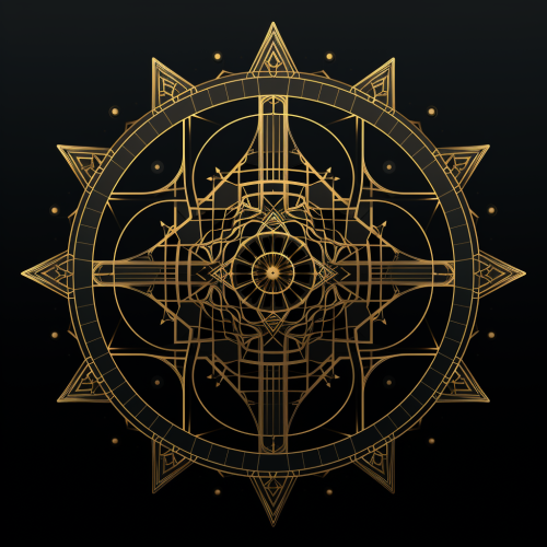 Geometric Kabbalah on Black Background