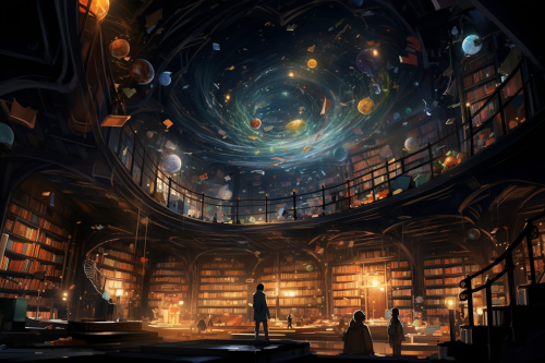 Concept sketch of Ghibli Cyberpunk Hyperspace Jump