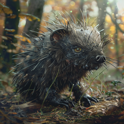 Goblin Porcupine Hybrid Forest Face
