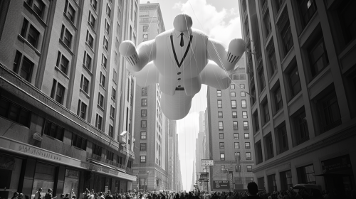 Giant Inflatable Liberace on Wall Street