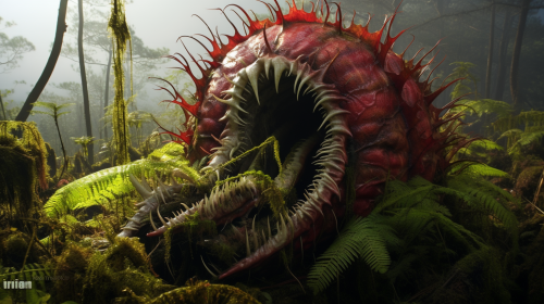 Giant Venus Flytrap with Long Tendrils