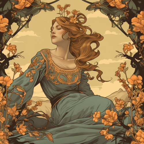 Gilded Garden Lithograph Tshirt Print