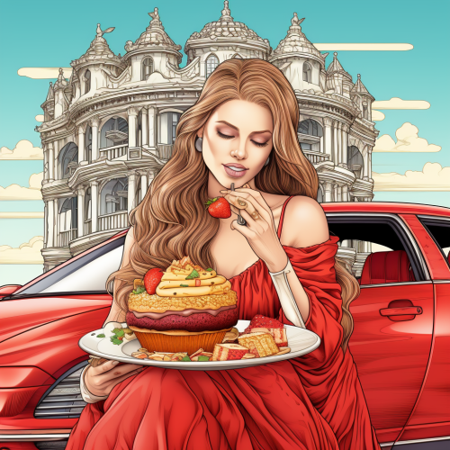 Young girl enjoying a delicious cake