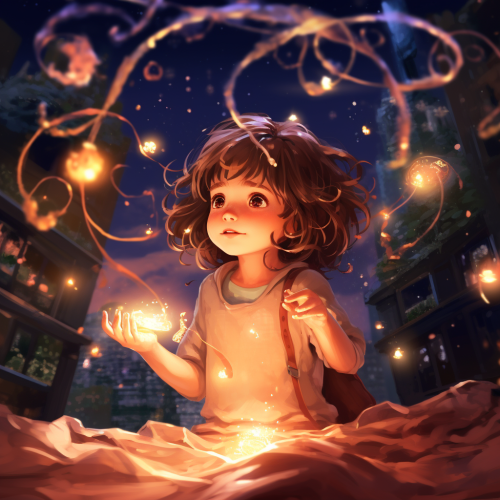 Little girl practicing the law of attraction