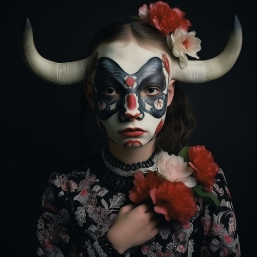 Girl with Ox Face Paint Girl with Ox Face Paint