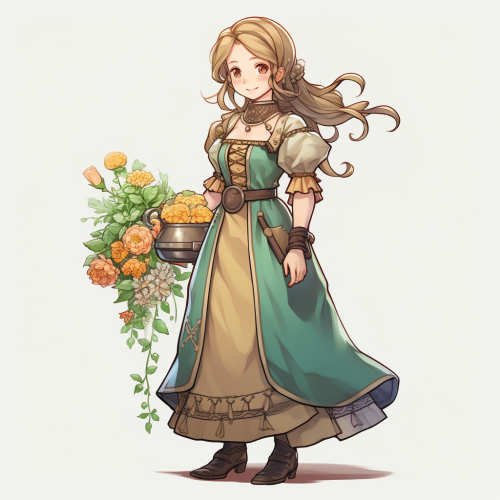 Girl with Long Light Brown Hair and Deep Green Eyes