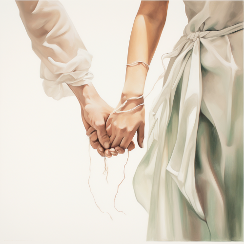 Holding Hands Soft Glicee Art Print