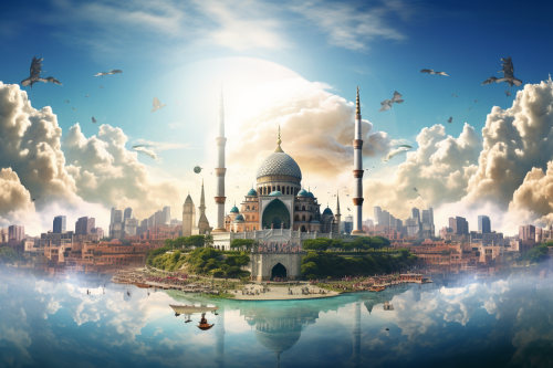 Global landmarks symbolizing peace and unity