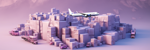 3D Illustration of Global Logistics and Shipping