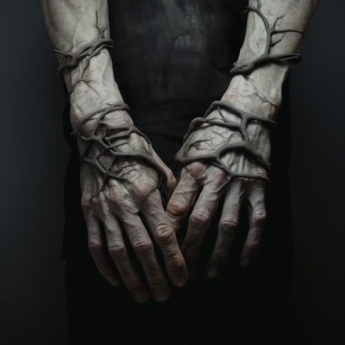 Hands with Black Veins