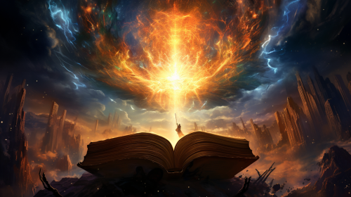 Glowing Bible - Fantasy Art Mythology