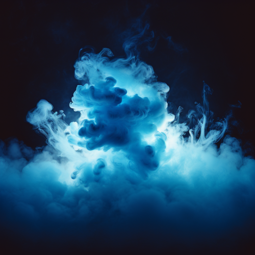 beautiful glowing blue space scene