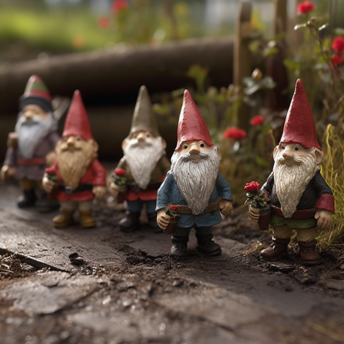 Gnomes getting ready for the competition