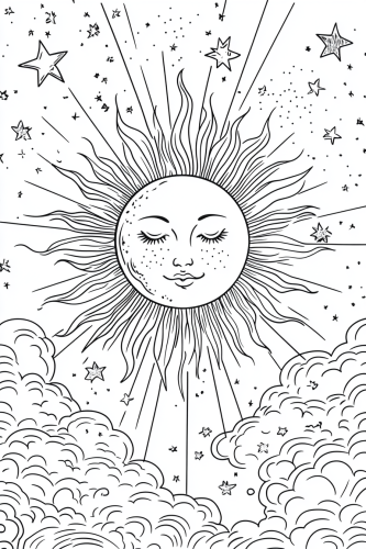 Simple Coloring Book God Creates