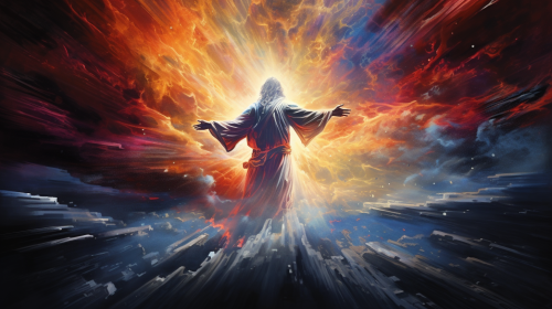 God being created in space