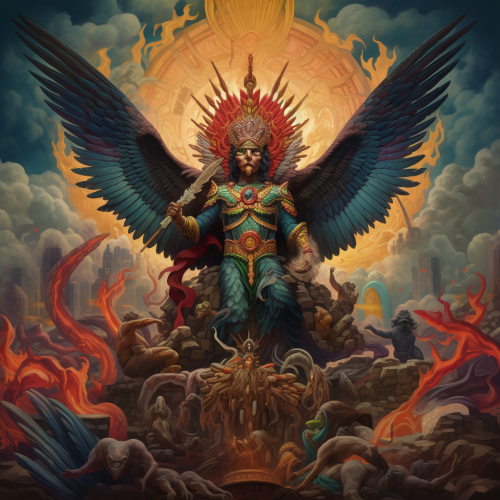 Ancient god Quezalcoatl depicted in art Ancient god Quezalcoatl depicted in art