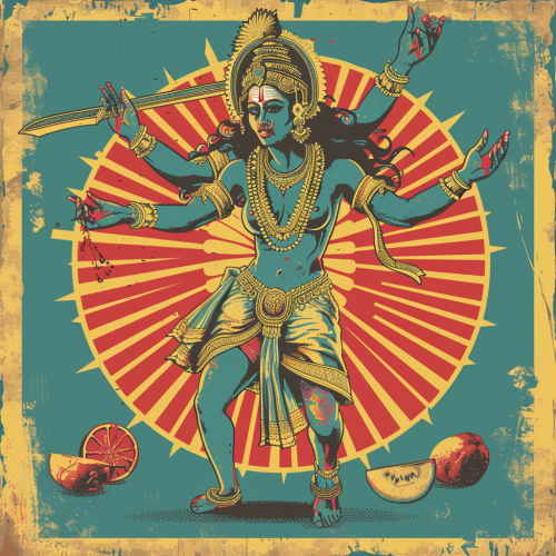 goddess kali retro cereal box