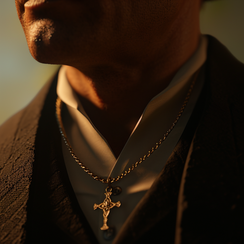 Close-up of Cross Necklace in Godfather Mafia Adventure Game Close-up of Cross Necklace in Godfather Mafia Adventure Game