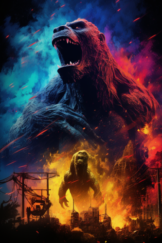 Two legendary monsters engaged in an epic battle