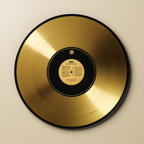 Minimal gold disk record vinyl
