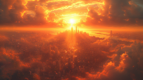 Beautiful golden sunshine city colors Beautiful golden sunshine city colors