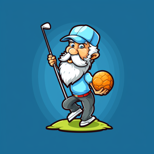 Cartoon-style golfswing logo