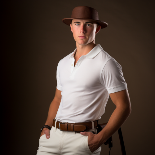 Fashionable golfer with belt