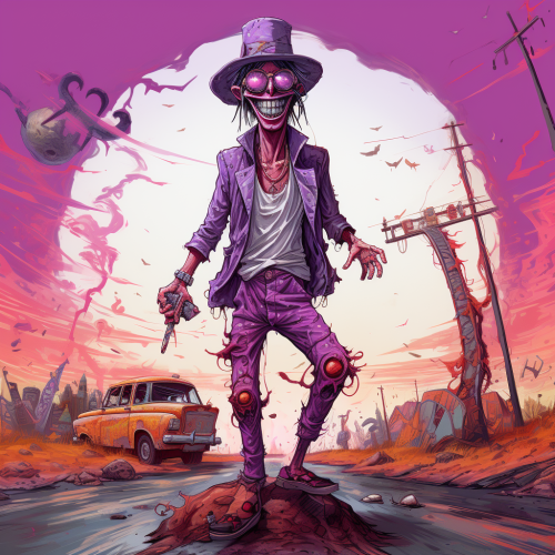 Goofy character wearing goggles and fedora hat Goofy character wearing goggles and fedora hat