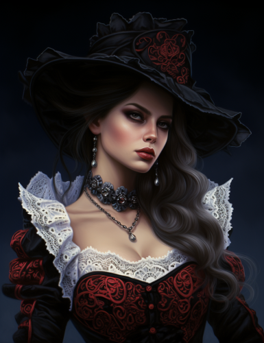 Gothic Halloween Beauties in Victorian Lace Corsets Gothic Halloween Beauties in Victorian Lace Corsets