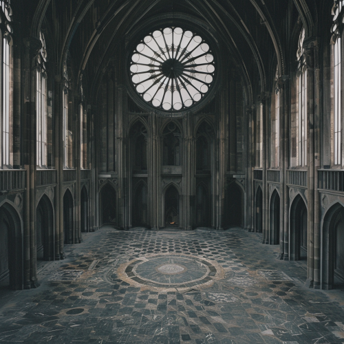 Dark gothic-style occult room