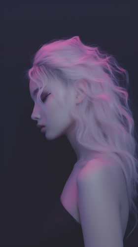 Gothic Vaporwave Beauty Concept Art