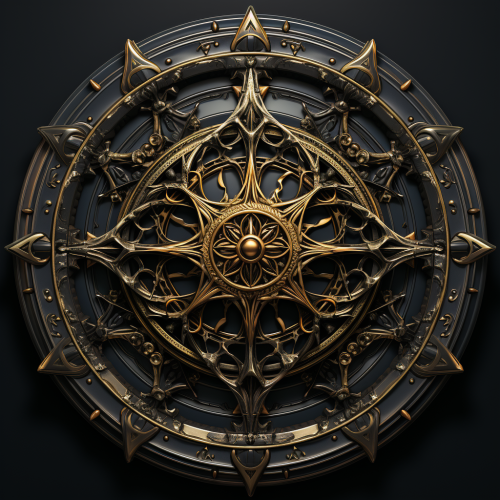 Gothic wheel logo design