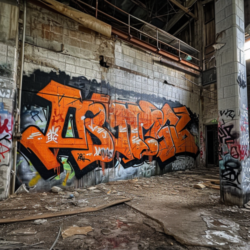 Hyperrealistic graffiti of  ENIAC AI