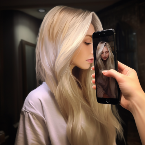 Brushing Blonde Hair