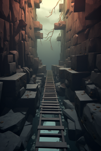 Liminal Low Poly Graphics Scene