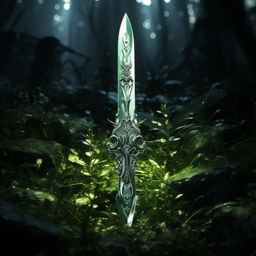 Green blade of grass close-up