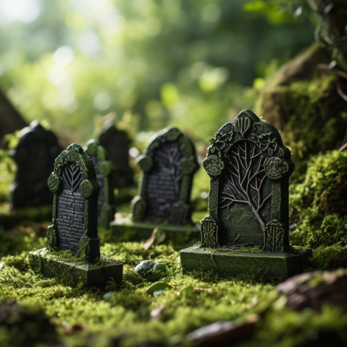 Unique earrings with gravestone design