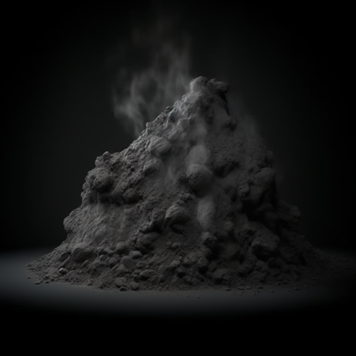 Pile of Gray Ashes on Black