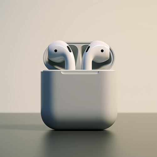 Stylish matte gray AirPods