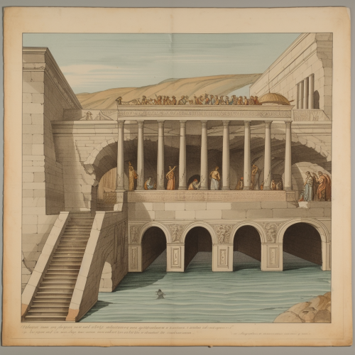 Beautifully Illustrated Grecian Library Tunnel Book