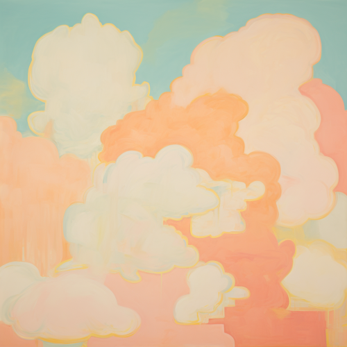 Greek Godly Clouds with Vibrant Pastel Colors