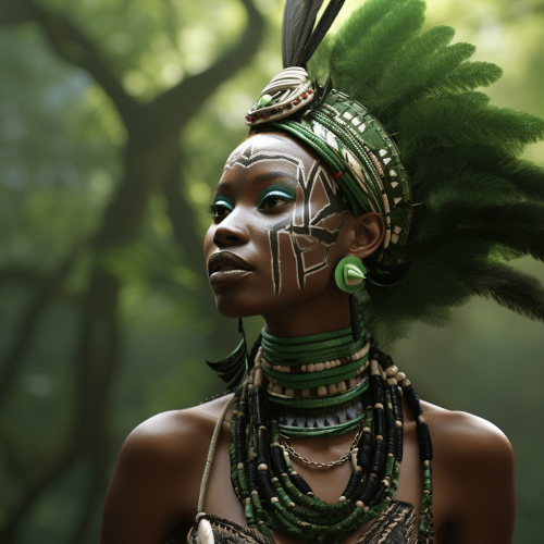 Gorgeous green African hills landscape