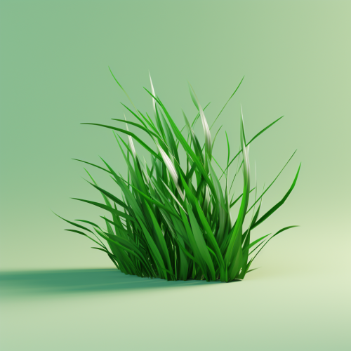 Fresh green grass in simple shape