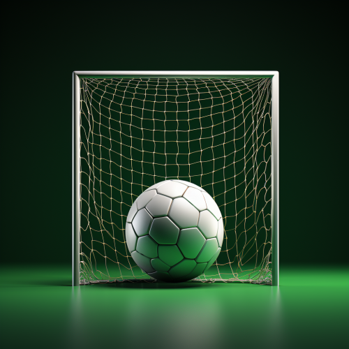 Animated soccer goal in green