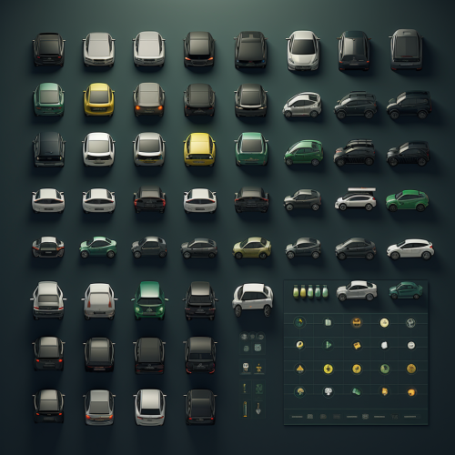 Vibrant green car user interface