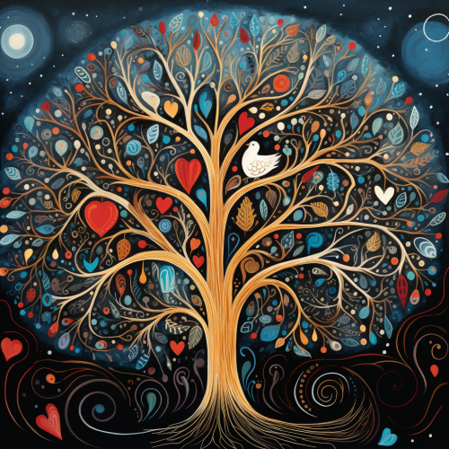 Beautiful patterned greeting card with touching words