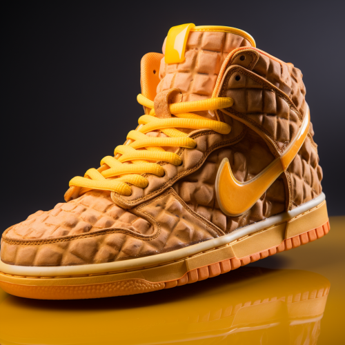 Stylish grilled cheese Nike sneakers