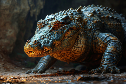 Furry Grizzlygator blending in nature. Furry Grizzlygator blending in nature.