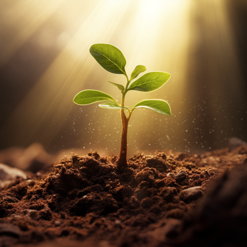 Seedling in Morning Sunlight